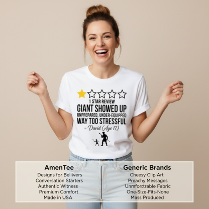 One Star Goliath Review T-Shirt_product_table