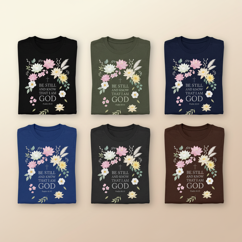 Be Still and Know T-Shirt_6color_grid