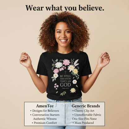Be Still and Know T-Shirt_product_table
