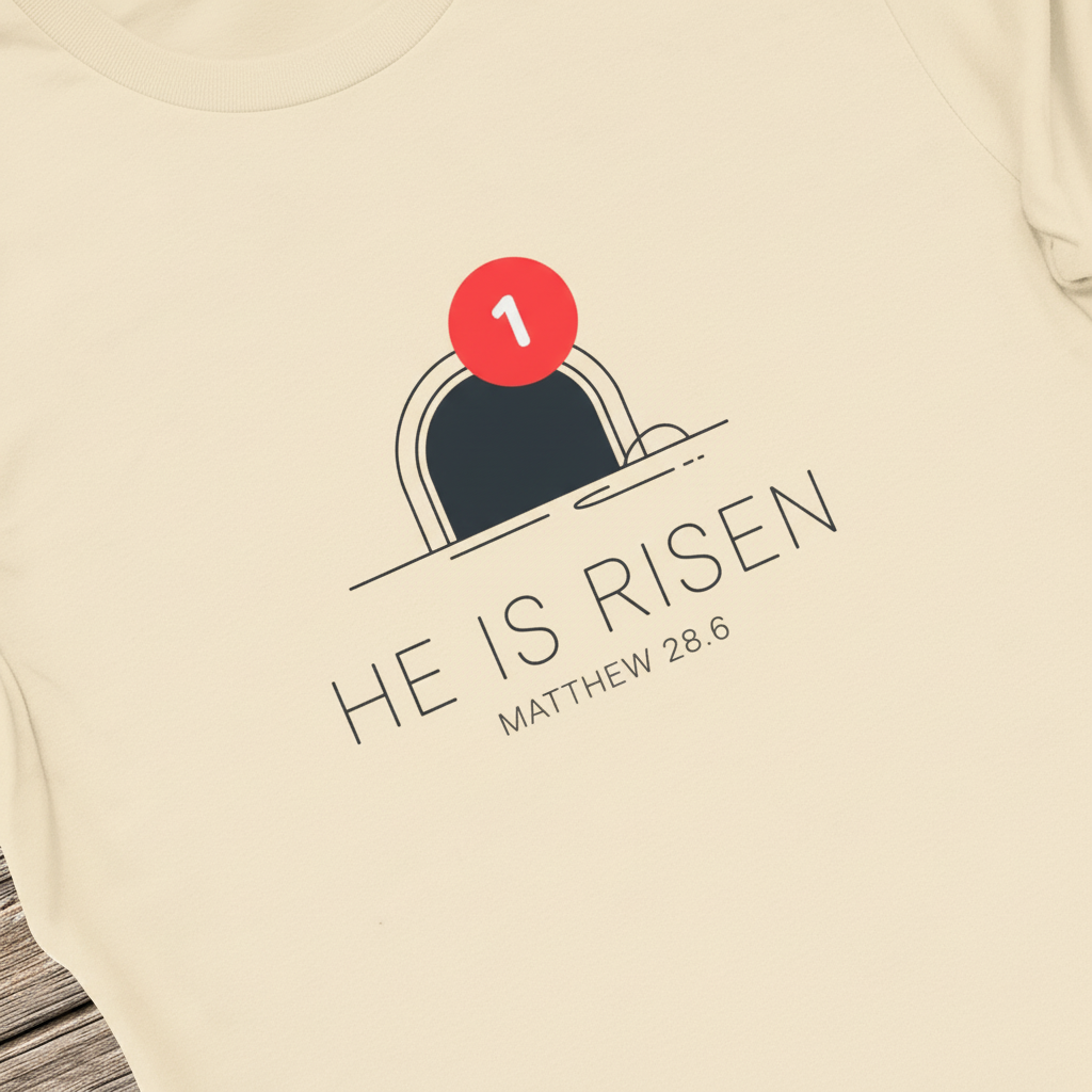 He Is Risen Notification T-Shirt_extreme_za