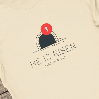 He Is Risen Notification T-Shirt_extreme_za