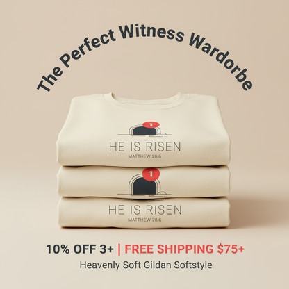 He Is Risen Notification T-Shirt_stacked_promotion