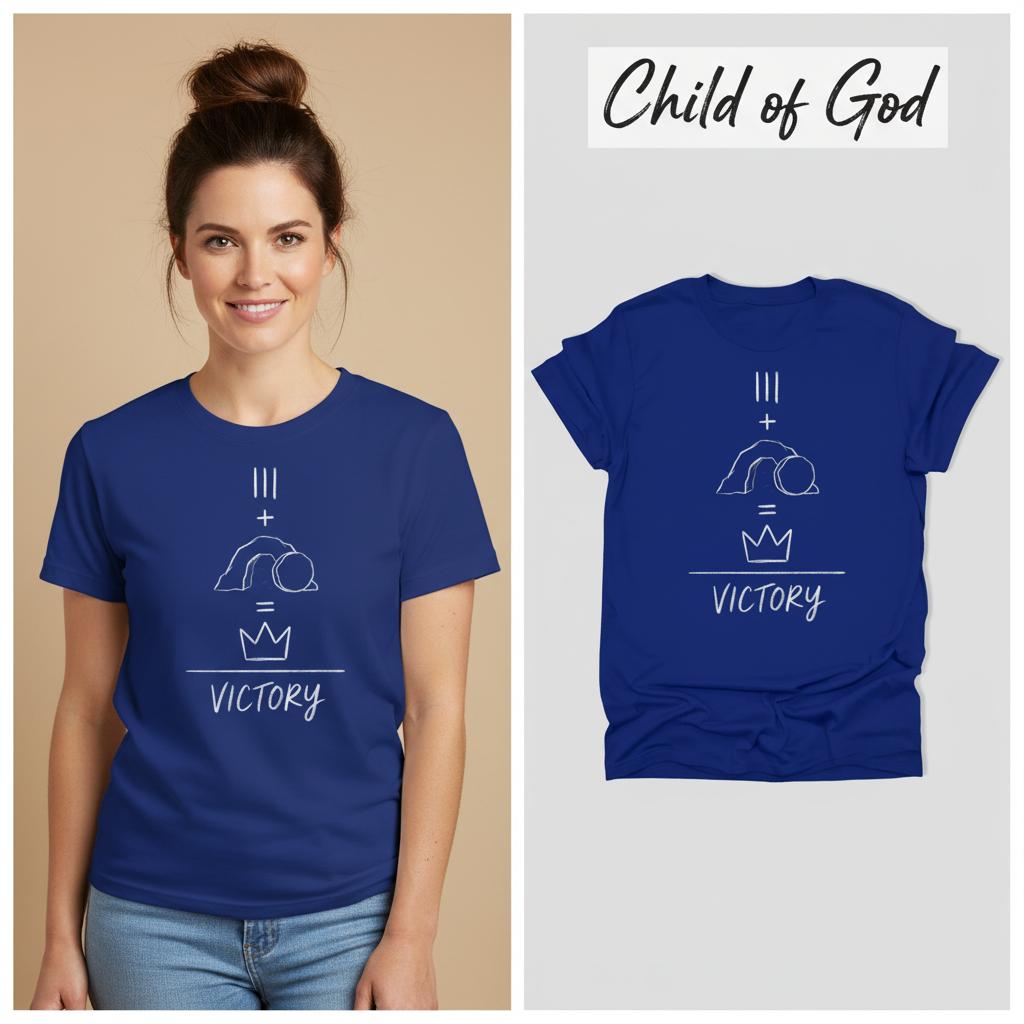 Resurrection Victory T-Shirt_model_flat
