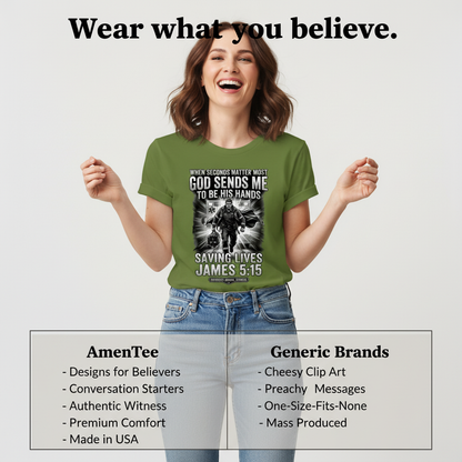 God Sends Me to Be His Hands T-Shirt_product_table