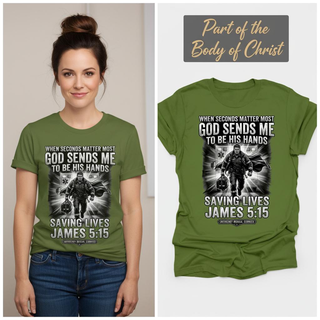 God Sends Me to Be His Hands T-Shirt_model_flat