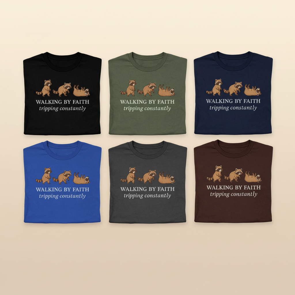 Walking By Faith T-Shirt_6color_grid