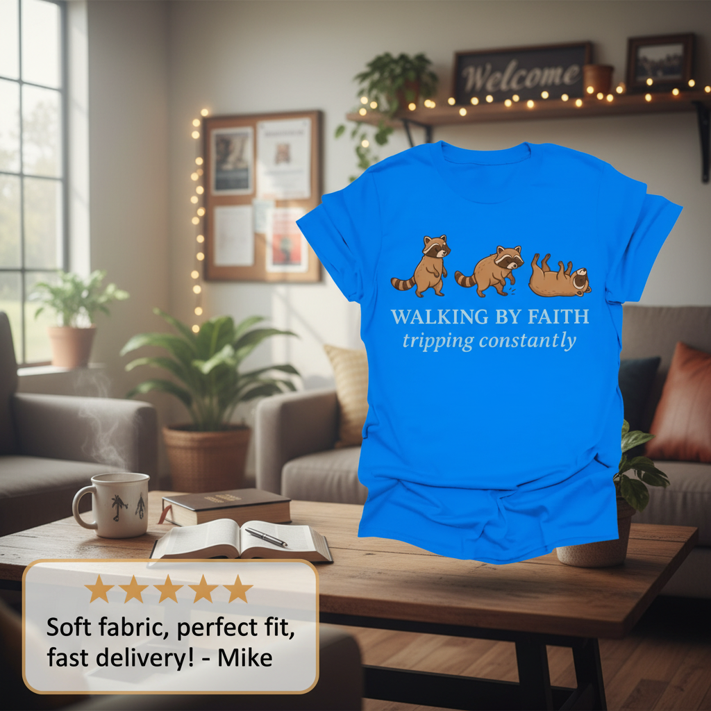 Walking By Faith T-Shirt_review_5star