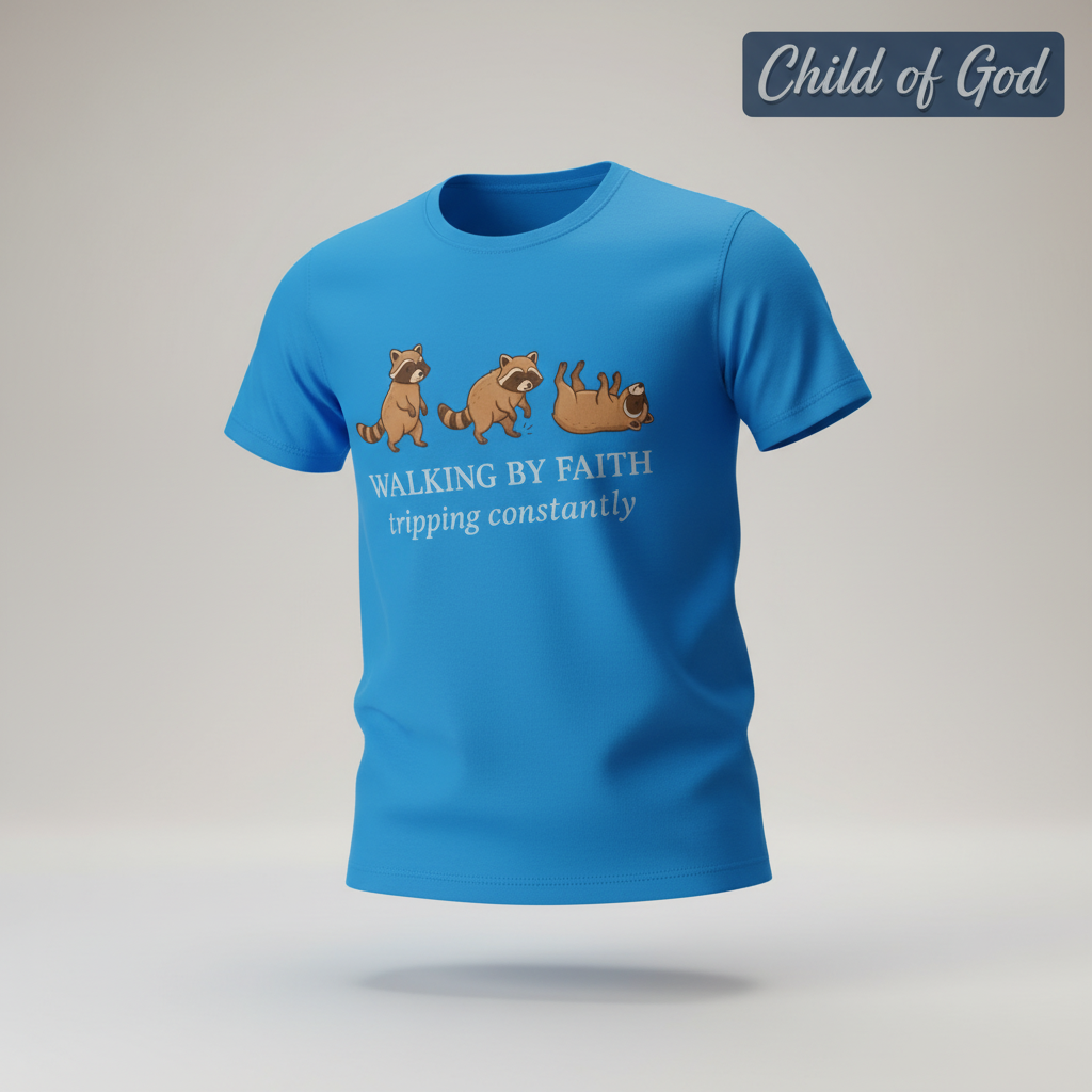 Walking By Faith T-Shirt_3d_float