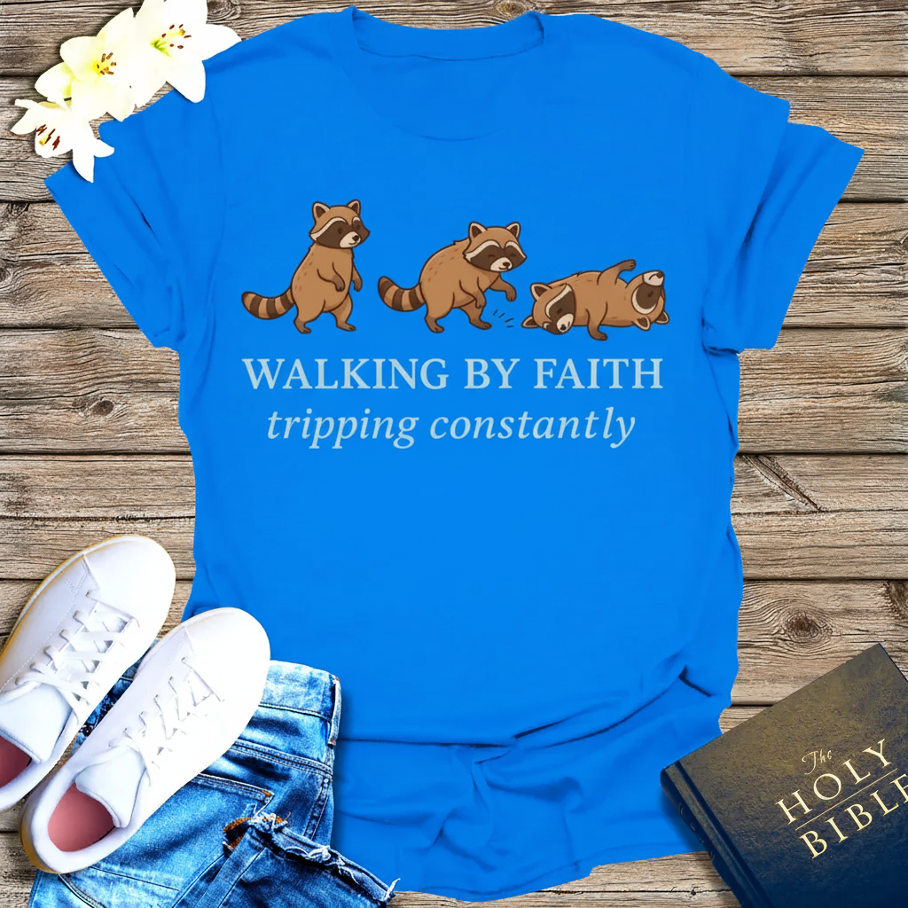 Walking By Faith T-Shirt_triple_model