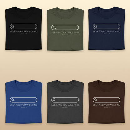 Seek and You Will Find T-Shirt_6color_grid