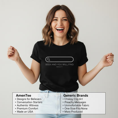Seek and You Will Find T-Shirt_product_table