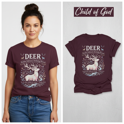 Psalm 42 Deer T-Shirt_model_flat