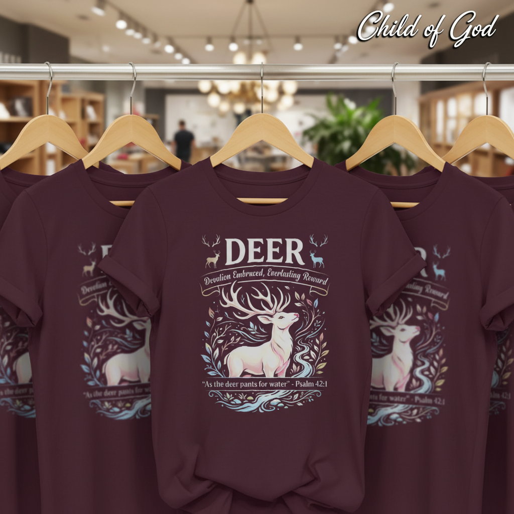 Psalm 42 Deer T-Shirt_boutique_rack