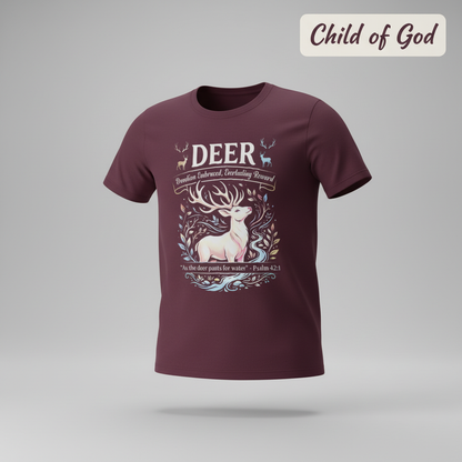 Psalm 42 Deer T-Shirt_3d_float