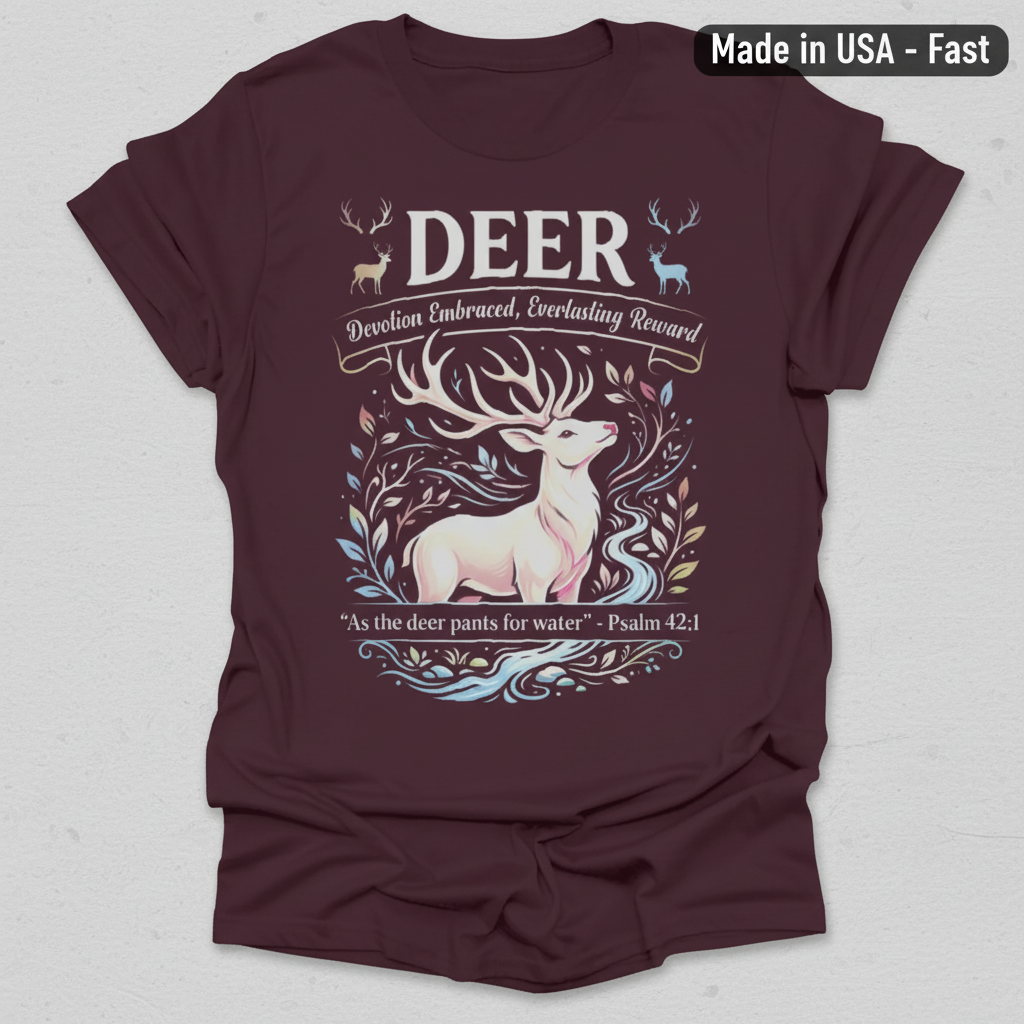 Psalm 42 Deer T-Shirt_clean