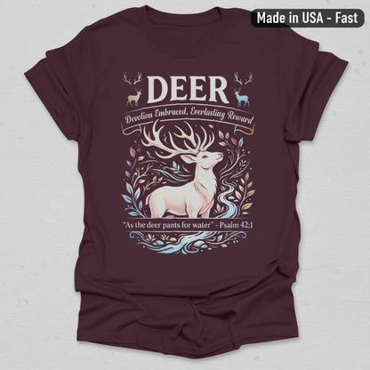 Psalm 42 Deer T-Shirt_clean