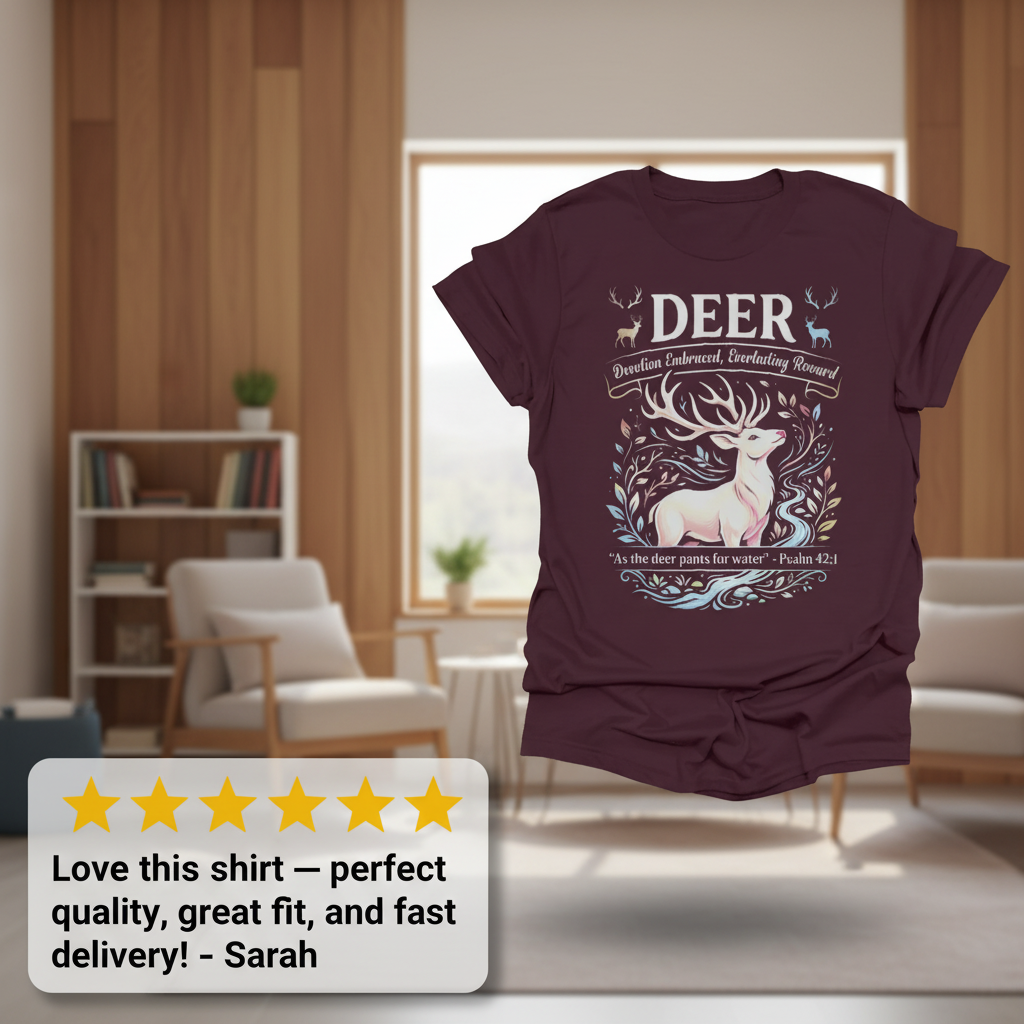 Psalm 42 Deer T-Shirt_review_5star