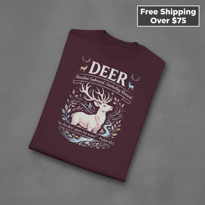 Psalm 42 Deer T-Shirt_fold_tilt