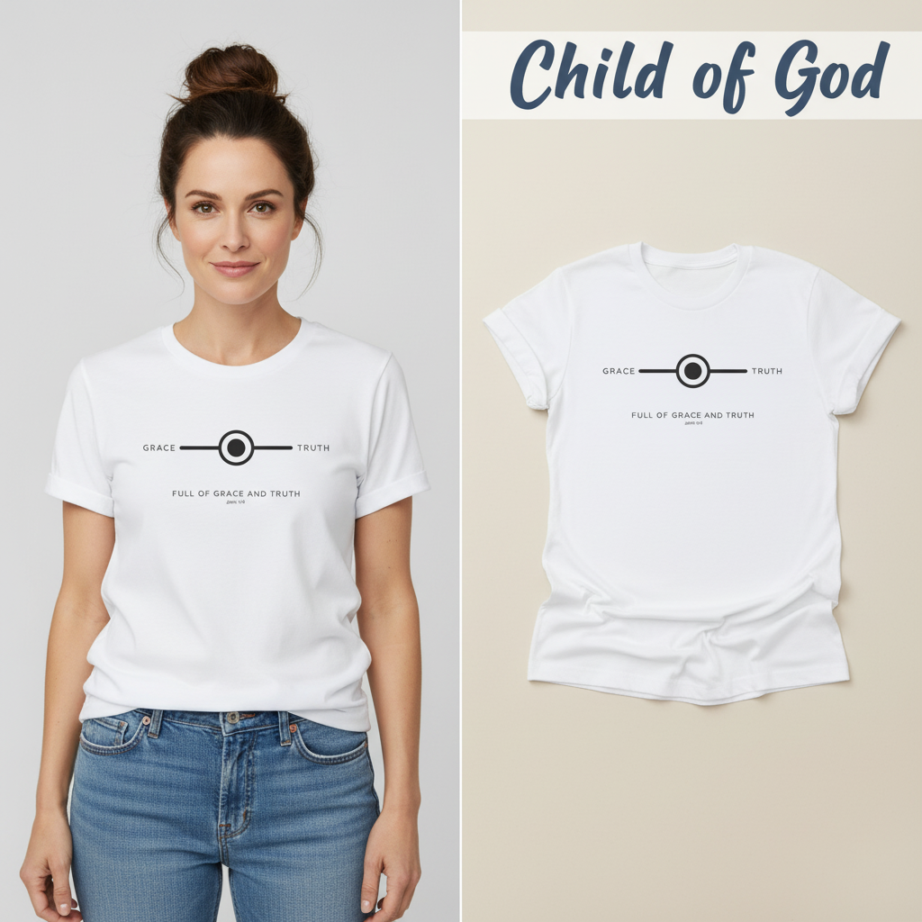 Grace and Truth Balance T-Shirt_model_flat
