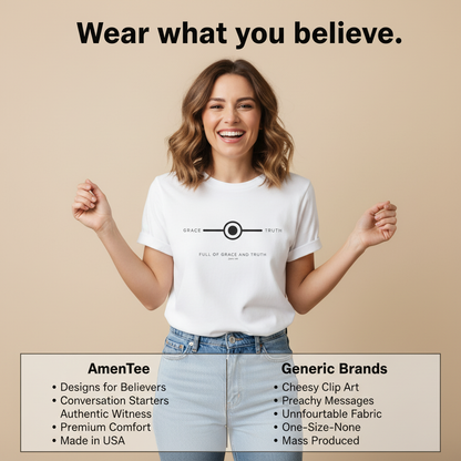 Grace and Truth Balance T-Shirt_product_table