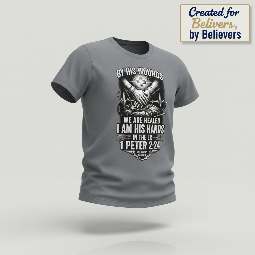 By His Wounds ER T-Shirt_3d_float