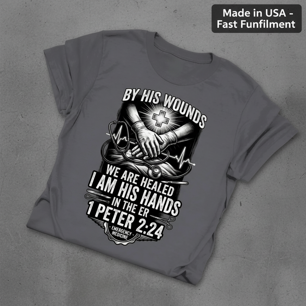 By His Wounds ER T-Shirt_fold_tilt