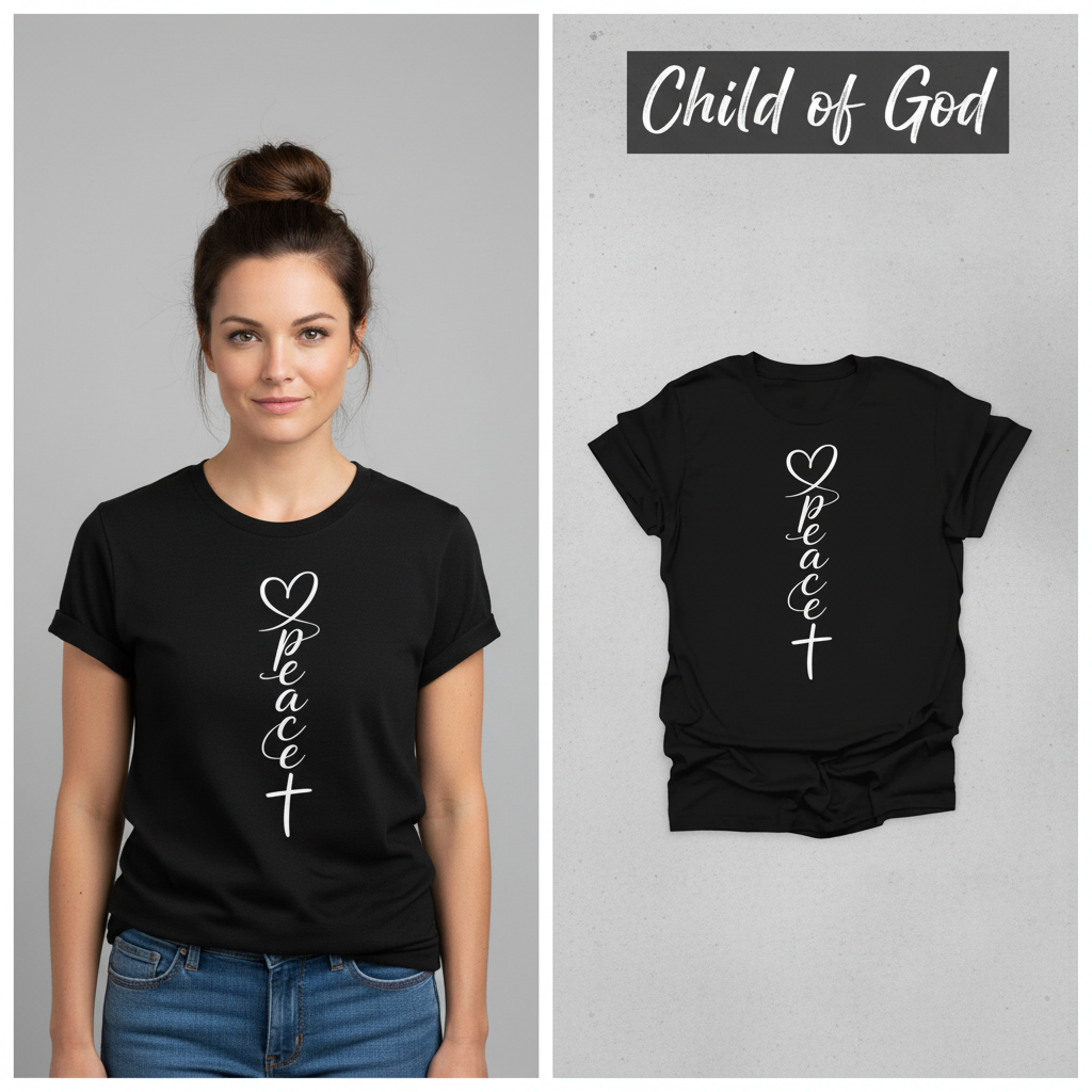 Peace T-Shirt_model_flat