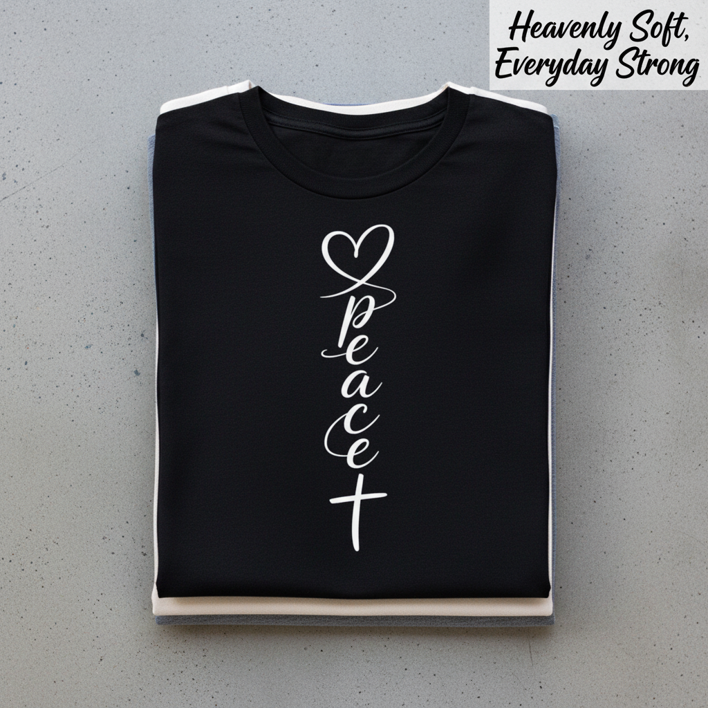 Peace T-Shirt_stacked_flatlay
