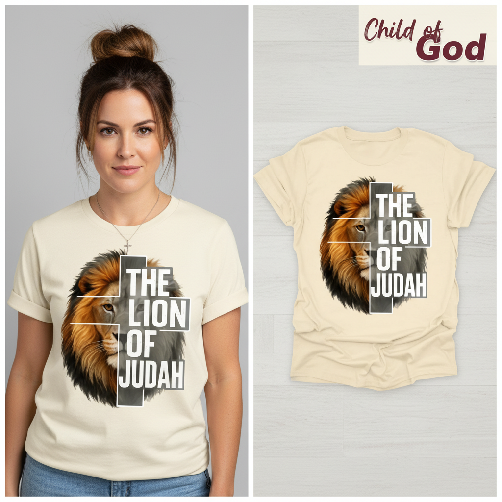 The Lion of Judah T-Shirt_model_flat
