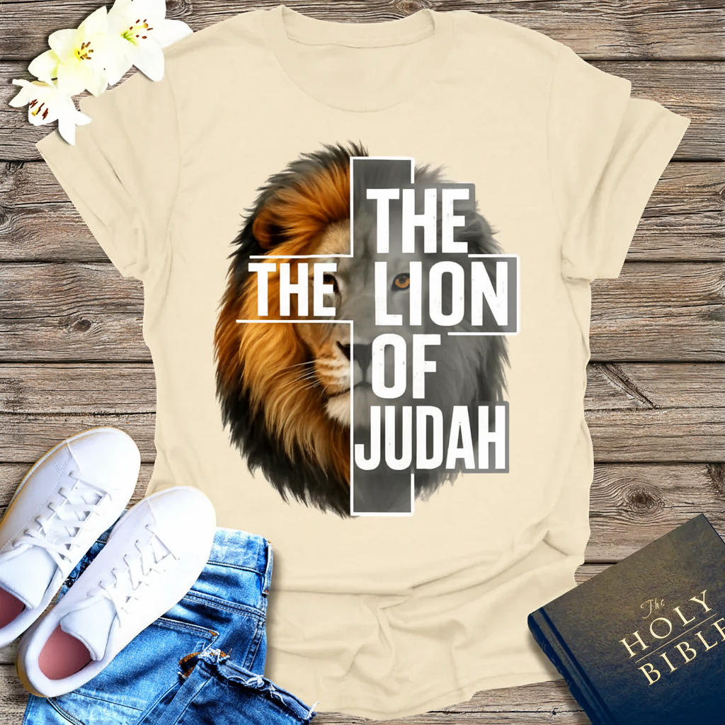 The Lion of Judah T-Shirt_triple_model