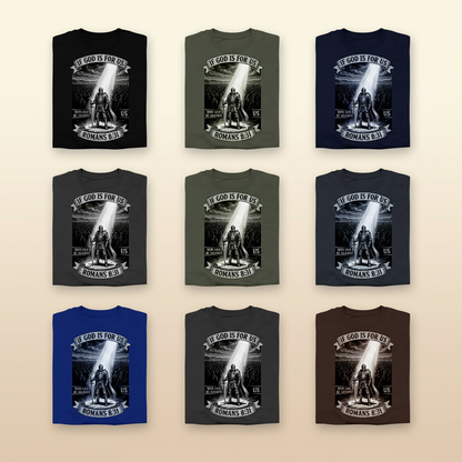 If God Is For Us Warrior T-Shirt_6color_grid