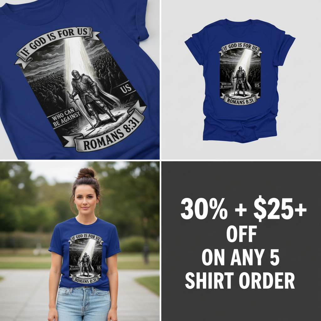 If God Is For Us Warrior T-Shirt_4_panel