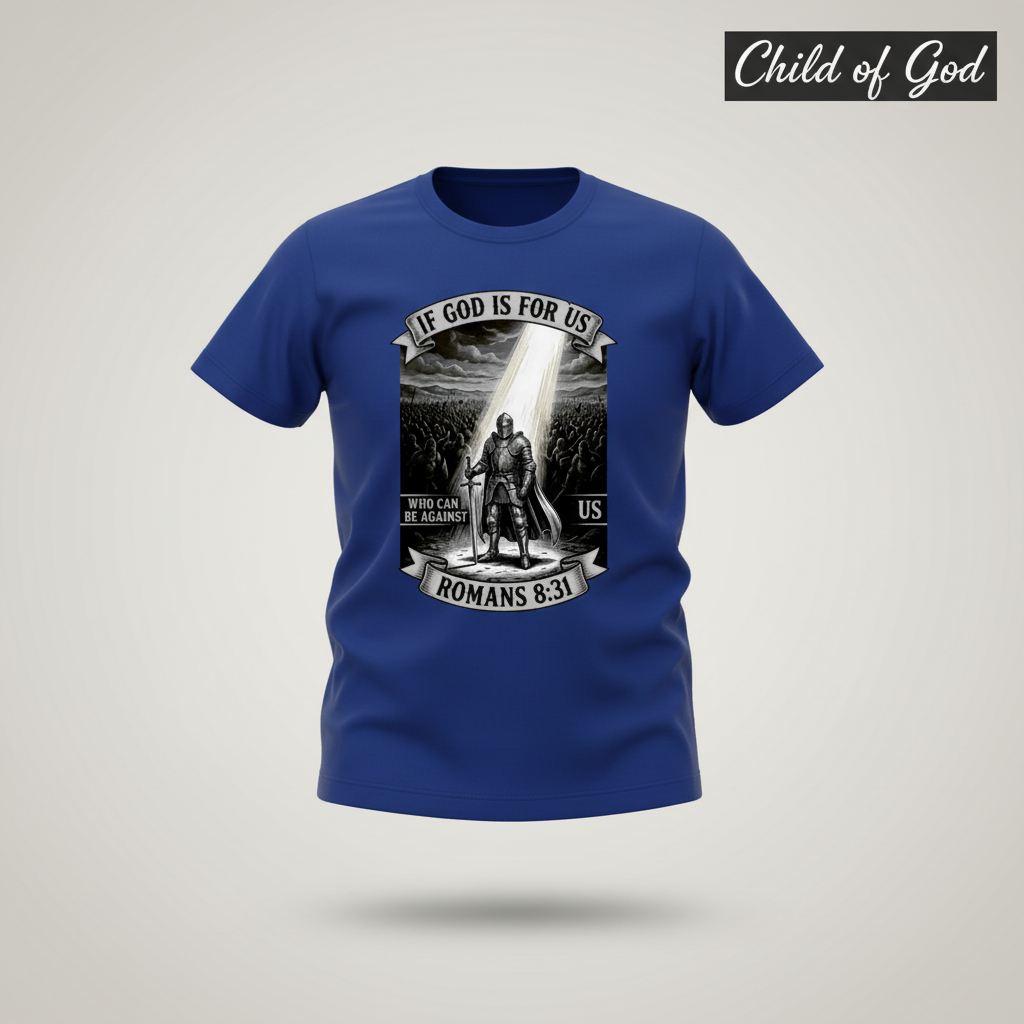 If God Is For Us Warrior T-Shirt_3d_float