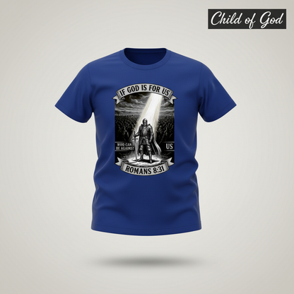 If God Is For Us Warrior T-Shirt_3d_float