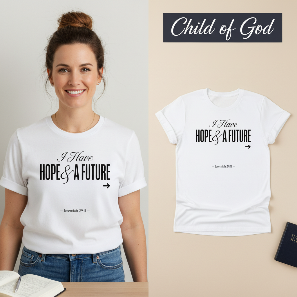 Hope & A Future T-Shirt_model_flat