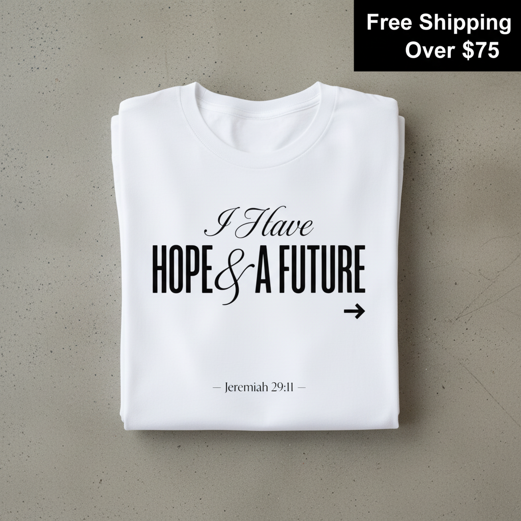 Hope & A Future T-Shirt_stacked_flatlay