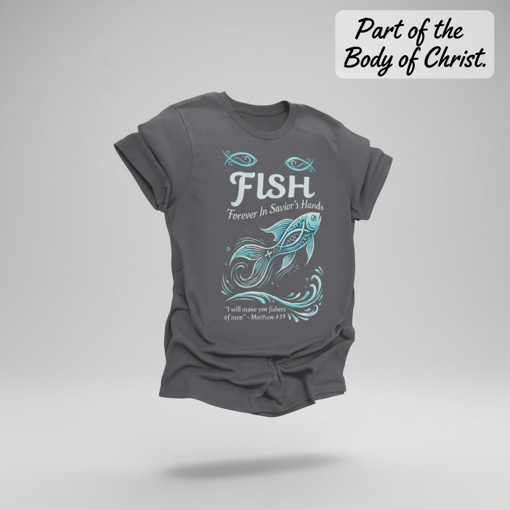 FISH - Forever in Savior’s Hands T-Shirt_3d_float