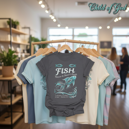 FISH - Forever in Savior’s Hands T-Shirt_boutique_rack
