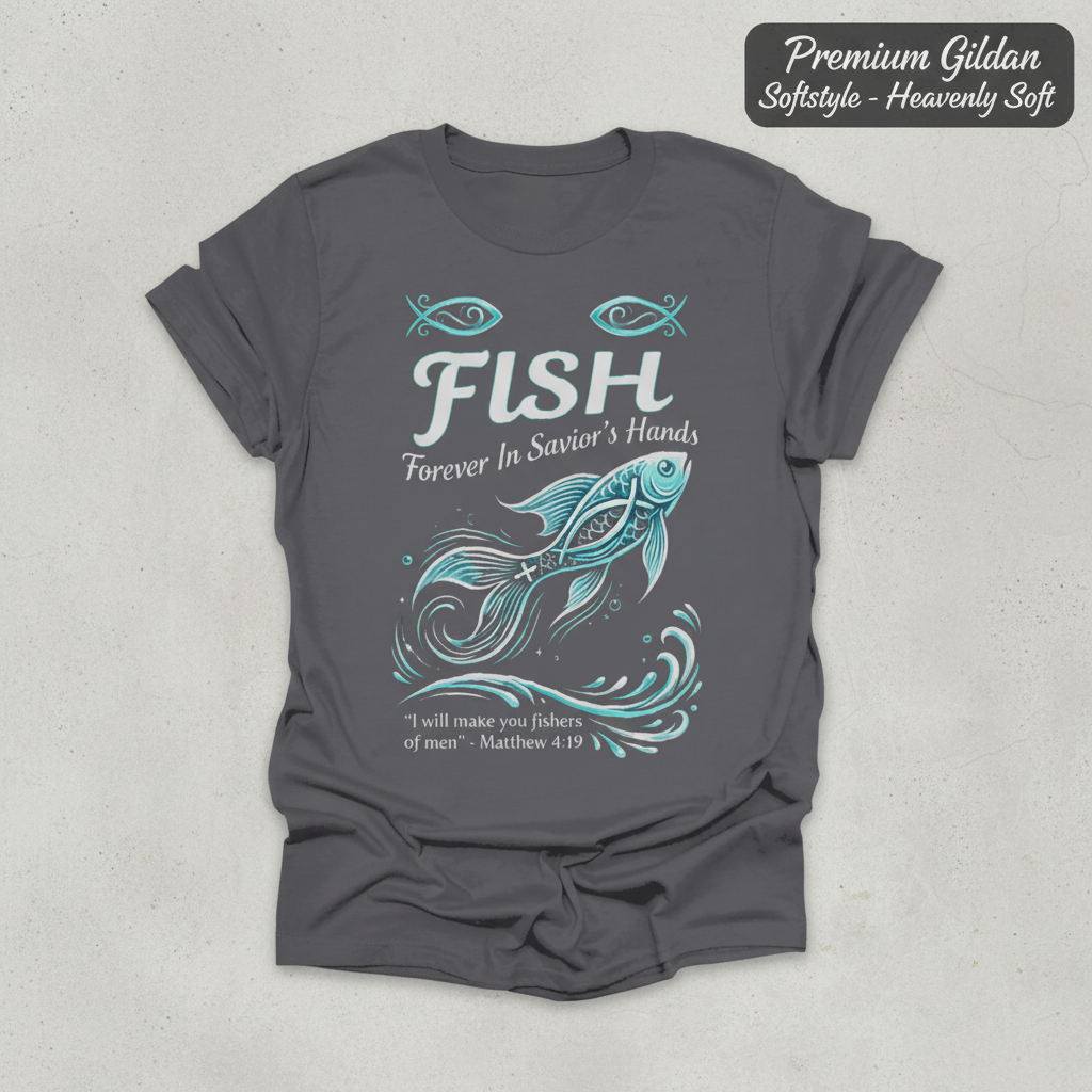 FISH - Forever in Savior’s Hands T-Shirt_clean