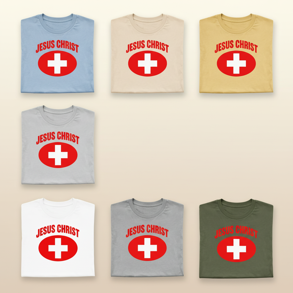 Jesus Christ Heals T-Shirt_6color_grid