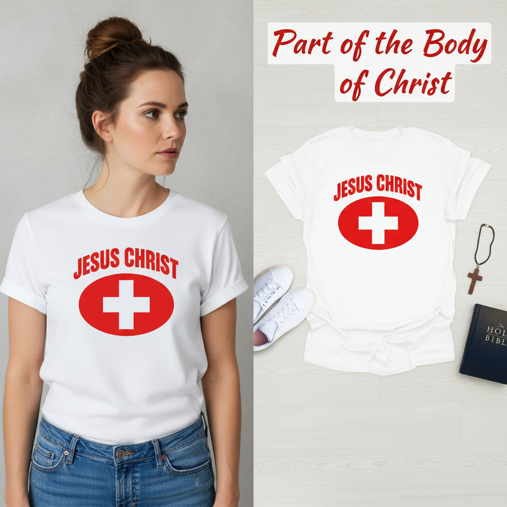 Jesus Christ Heals T-Shirt_model_flat