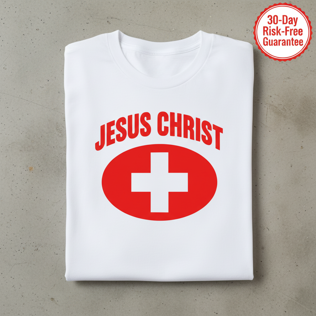 Jesus Christ Heals T-Shirt_stacked_flatlay