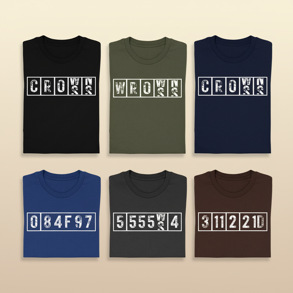 Cross & Crowns T-Shirt_6color_grid