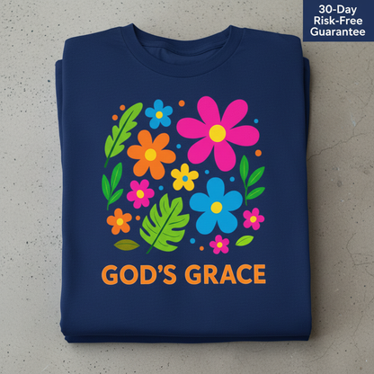 God's Grace Bloom T-Shirt_stacked_flatlay