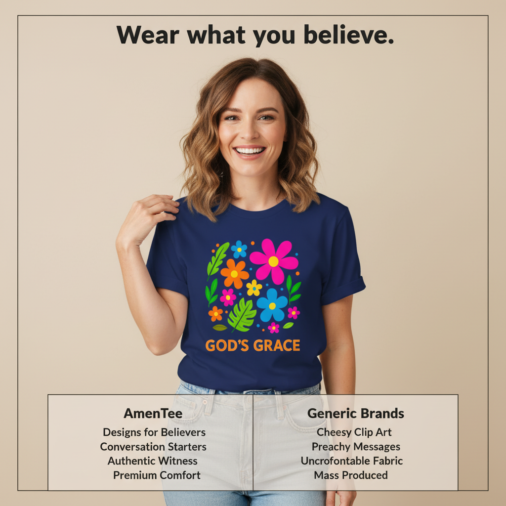 God's Grace Bloom T-Shirt_product_table