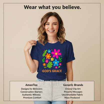 God's Grace Bloom T-Shirt_product_table