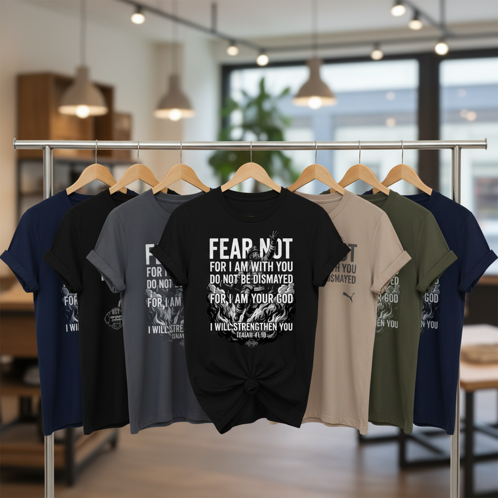 Fear Not Firefighter T-Shirt_boutique_rack