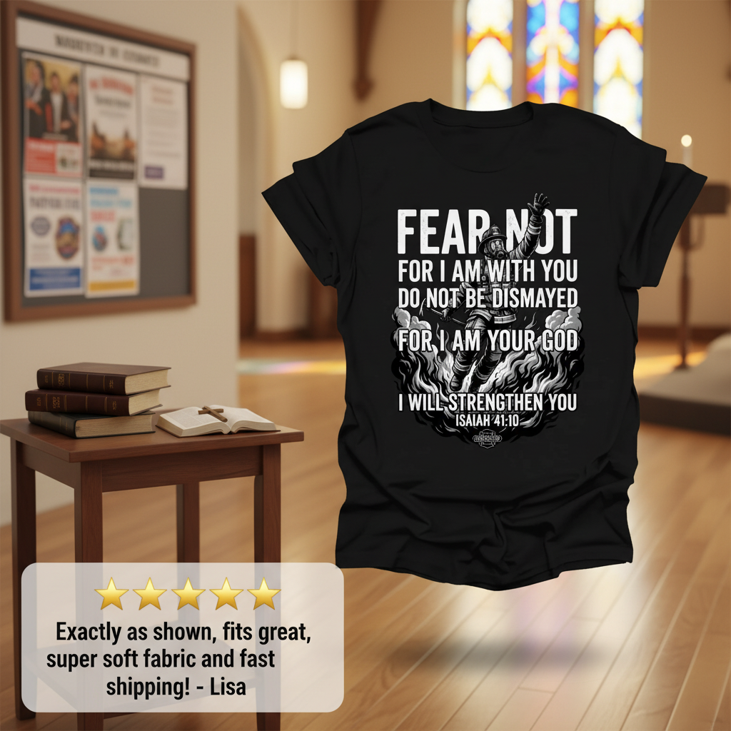 Fear Not Firefighter T-Shirt_review_5star