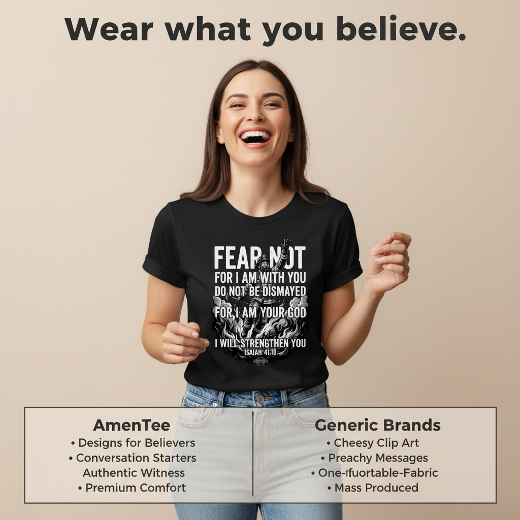 Fear Not Firefighter T-Shirt_product_table