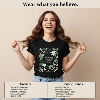 Praying Always (Well, Trying) T-Shirt_product_table